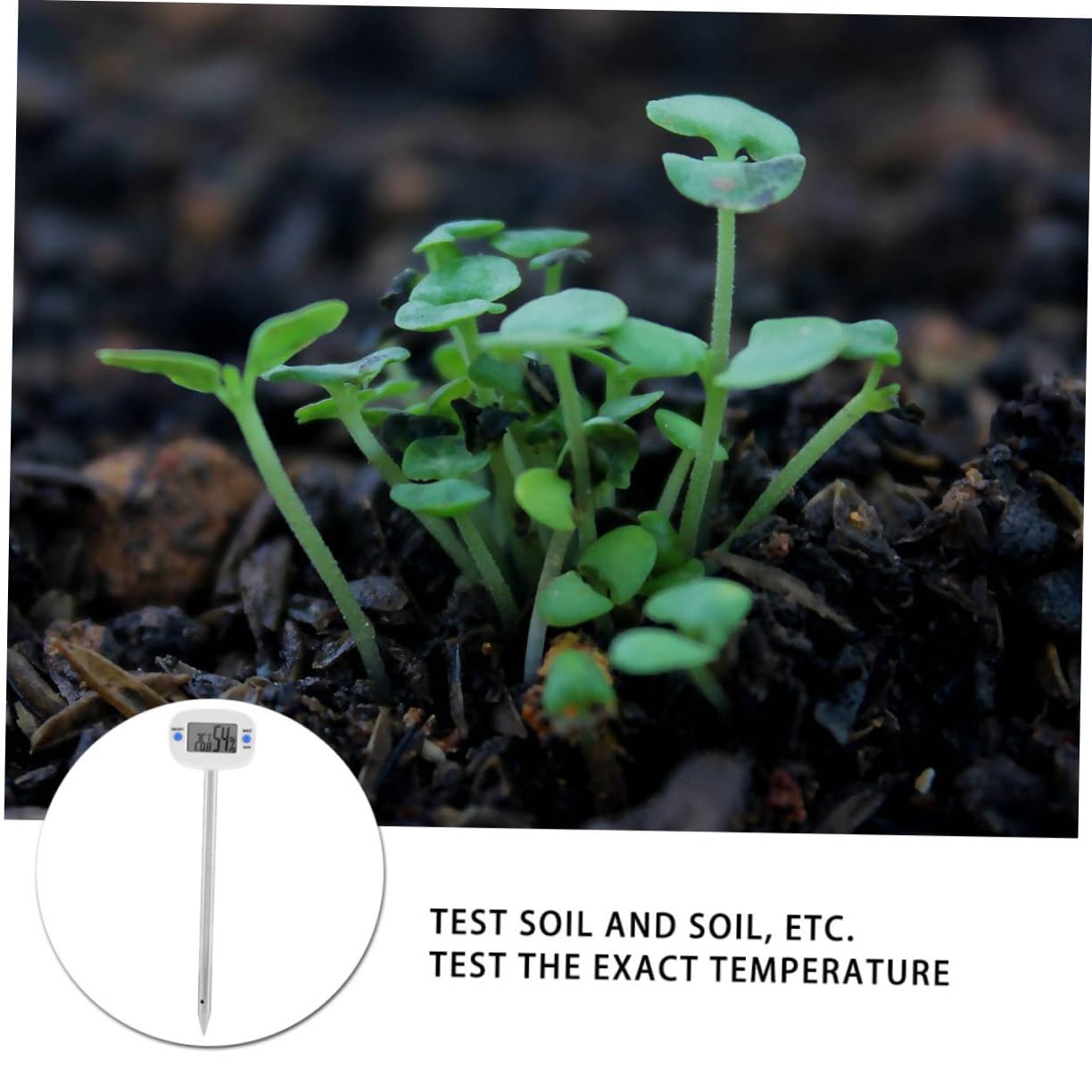 POPETPOP 2pezzi Mini Termometro e Igrometro Per Terreno Tester Di Temperatura e Umidità Per Giardinaggio Strumento Per Controllo Soil Moisture e Soil Testing Per Piante e Orticoltura