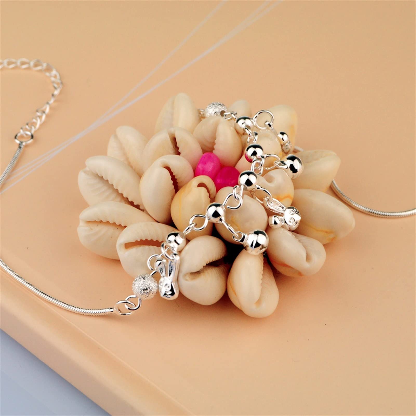 Tobilleras Tobillera de Plata de Ley 925 para mujer, joyería para pie con campana de conejito, sandalias descalzas para playa y verano, tobilleras para mujer