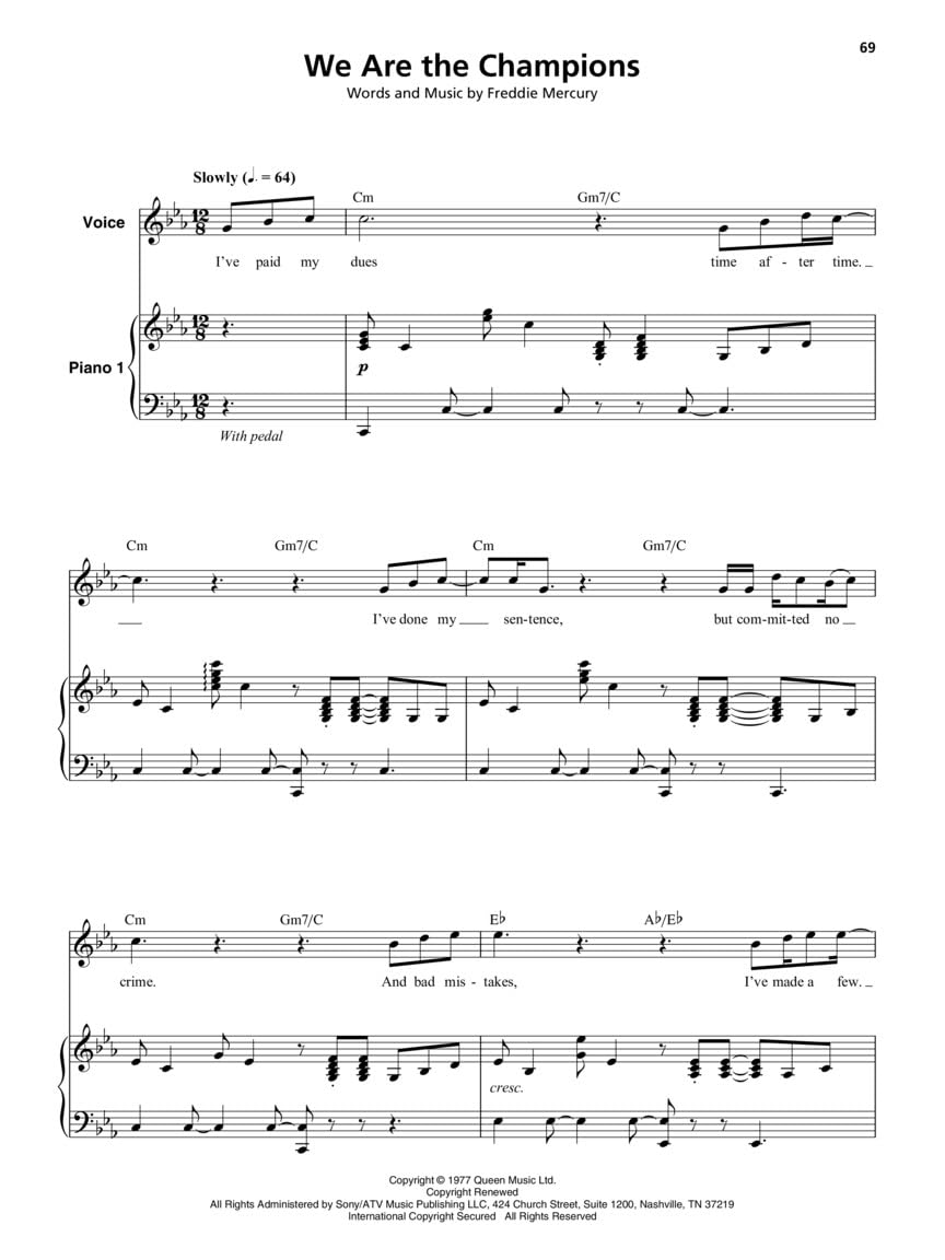 Queen Note-for-Note Keyboard Transcriptions.