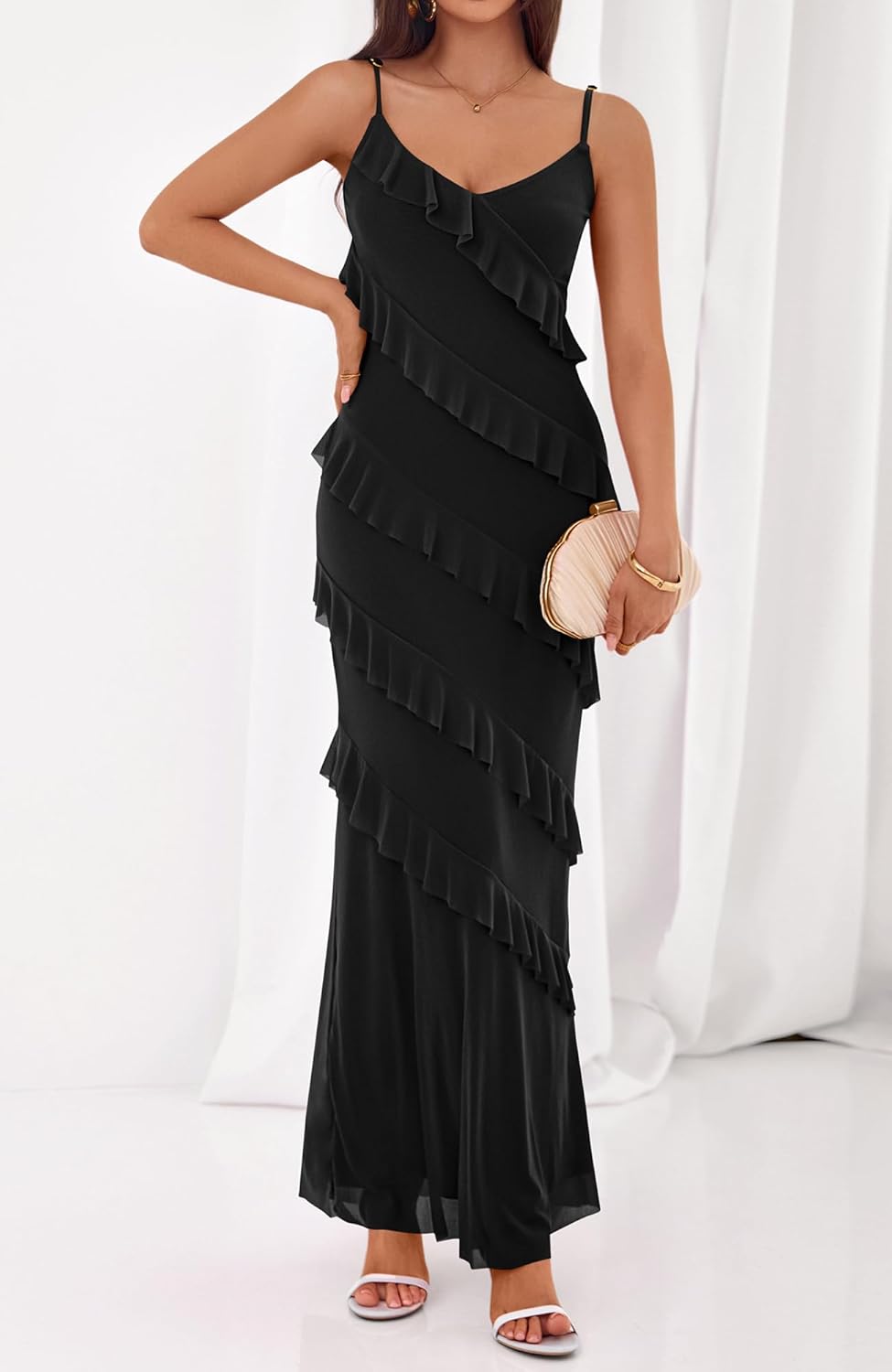 BTFBM Spring Dresses for Women 2026 Spaghetti Strap Bodcyon Solid Cocktail Wedding Guest Dress Summer Fashion Clothing - Image 6