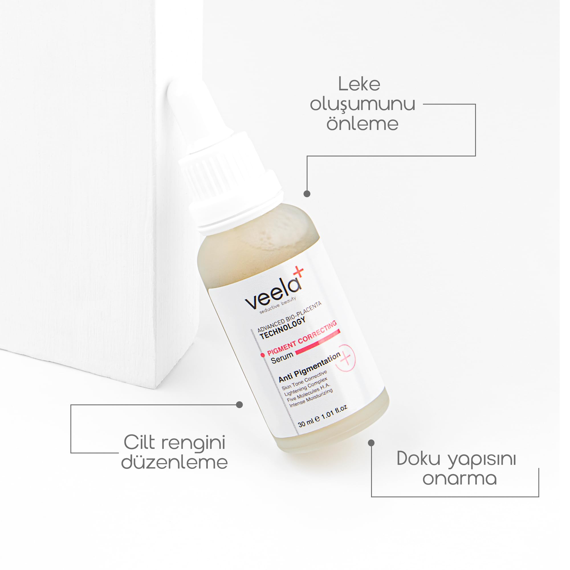 Veela Cilt Tonu Eşitleme ve Düzenlemeye Yardımcı – Pigment Correcting Serum | Leke Karşıtı & Aydınlatıcı Serum