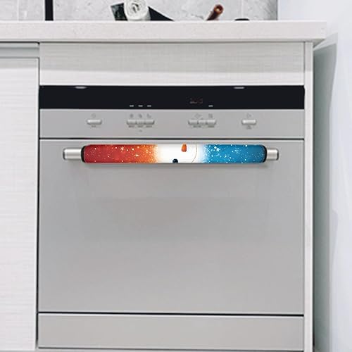 Miniatura 5 de Funda de muñeco de nieve navideño para manija de puerta de refrigerador, manijas de decoración de electrodomésticos de cocina, guantes protectores