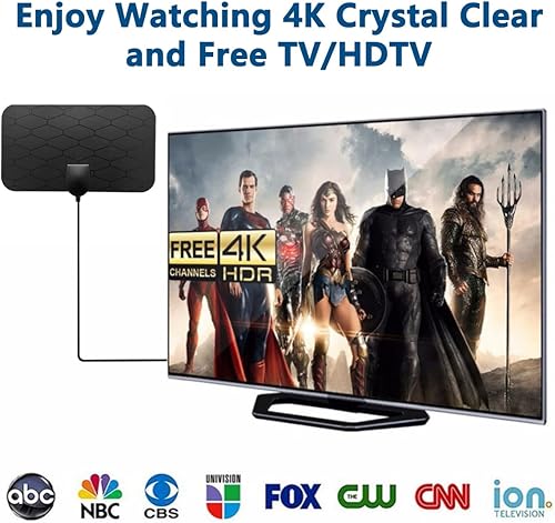 Miniatura 2 de Antena de TV Antena digital para interiores, antena de TV portátil para canales locales, recepción de 360, soporte de televisión inteligente 4K