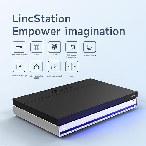 Miniatura 7 de Almacenamiento NAS LincStation N2 de 6 bahías, Intel N100 de 4 núcleos, 10GbE, LPDDR5 de 16 GB, eMMC de 128 G, disco duro SATA 2x2.5 + ranuras NVMe