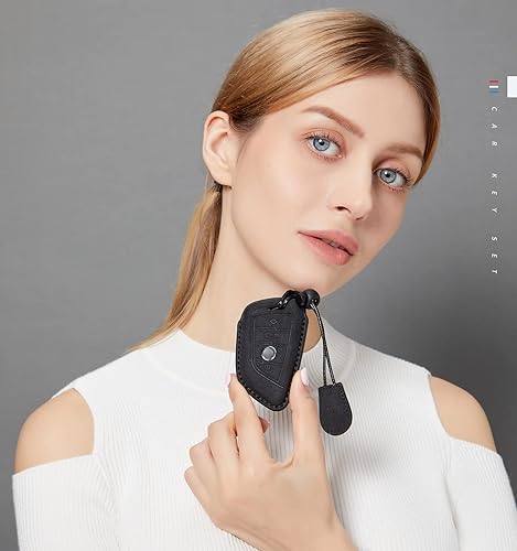 Miniatura 3 de CROWEIPT Funda para llavero de cuero de gamuza para BMW 2 5 6 7 Series X1 X2 X3 X5 X6