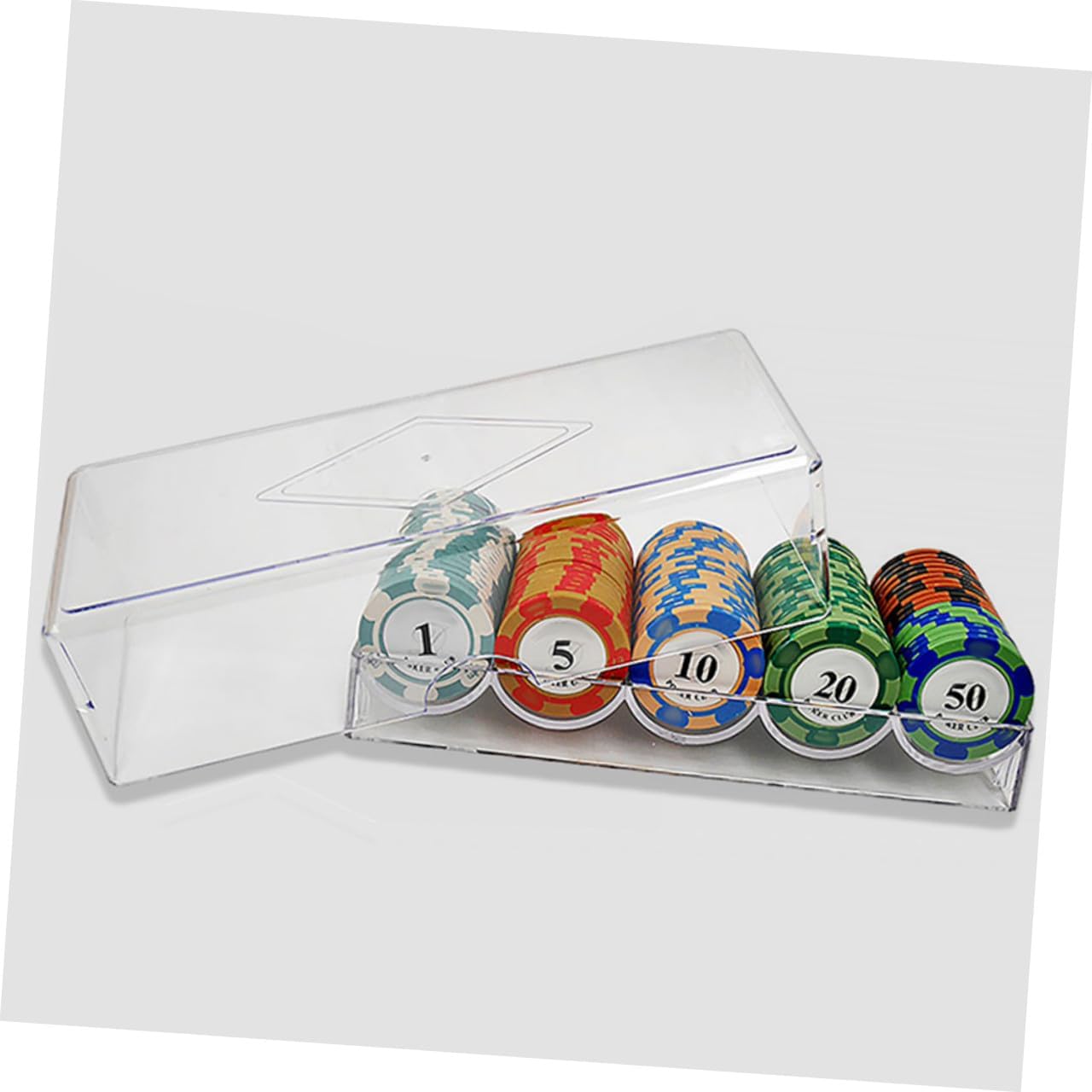 Pcs Poker Chips Tray Poker Chips Organizer Case Lids Smooth Surface Flat Base Accessories Storage