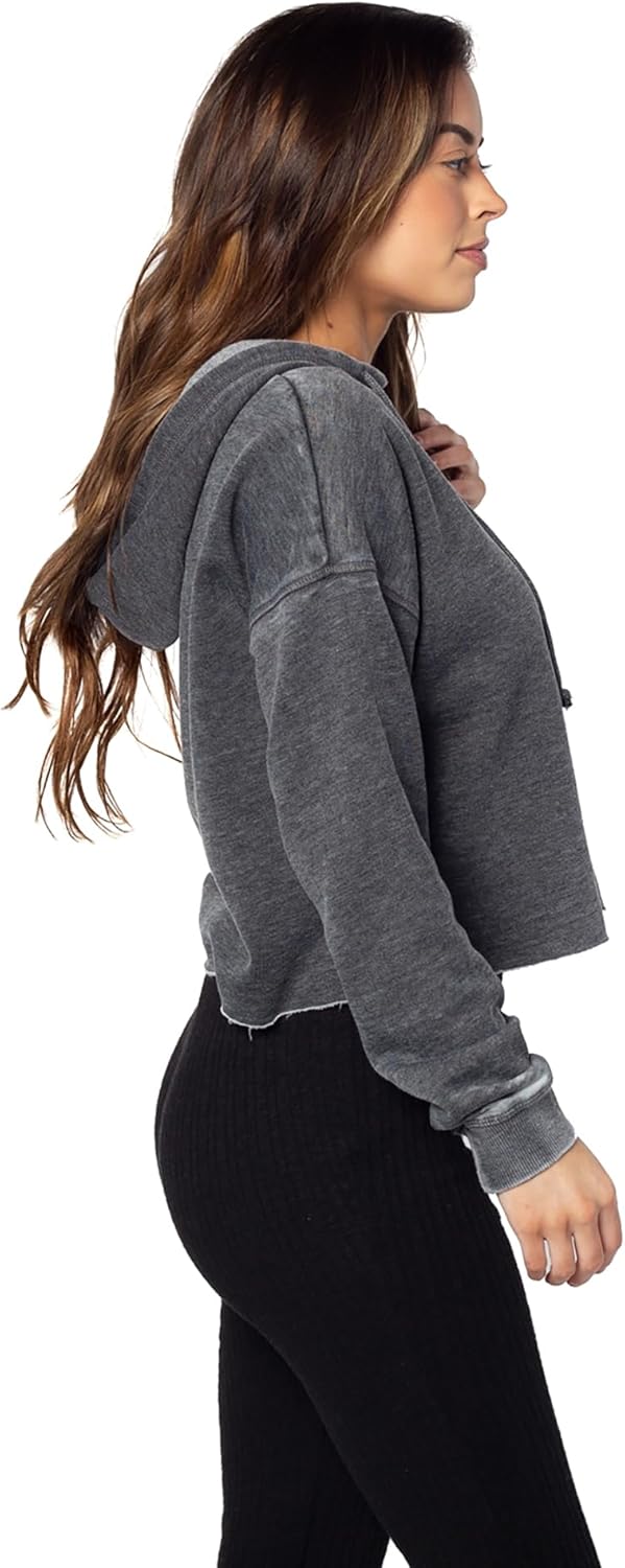 chicka-d Women's Campus Crop Top Hoodie - Image 2