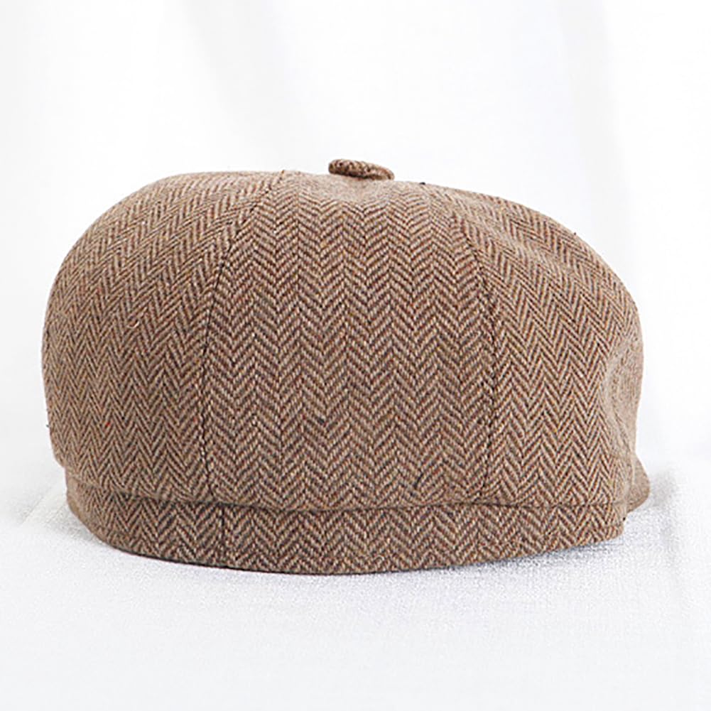 MCWTH Cappellini vintage per bambini piccoli, cappelli piatti in tweed per paggettone per bambini 2-8 anni