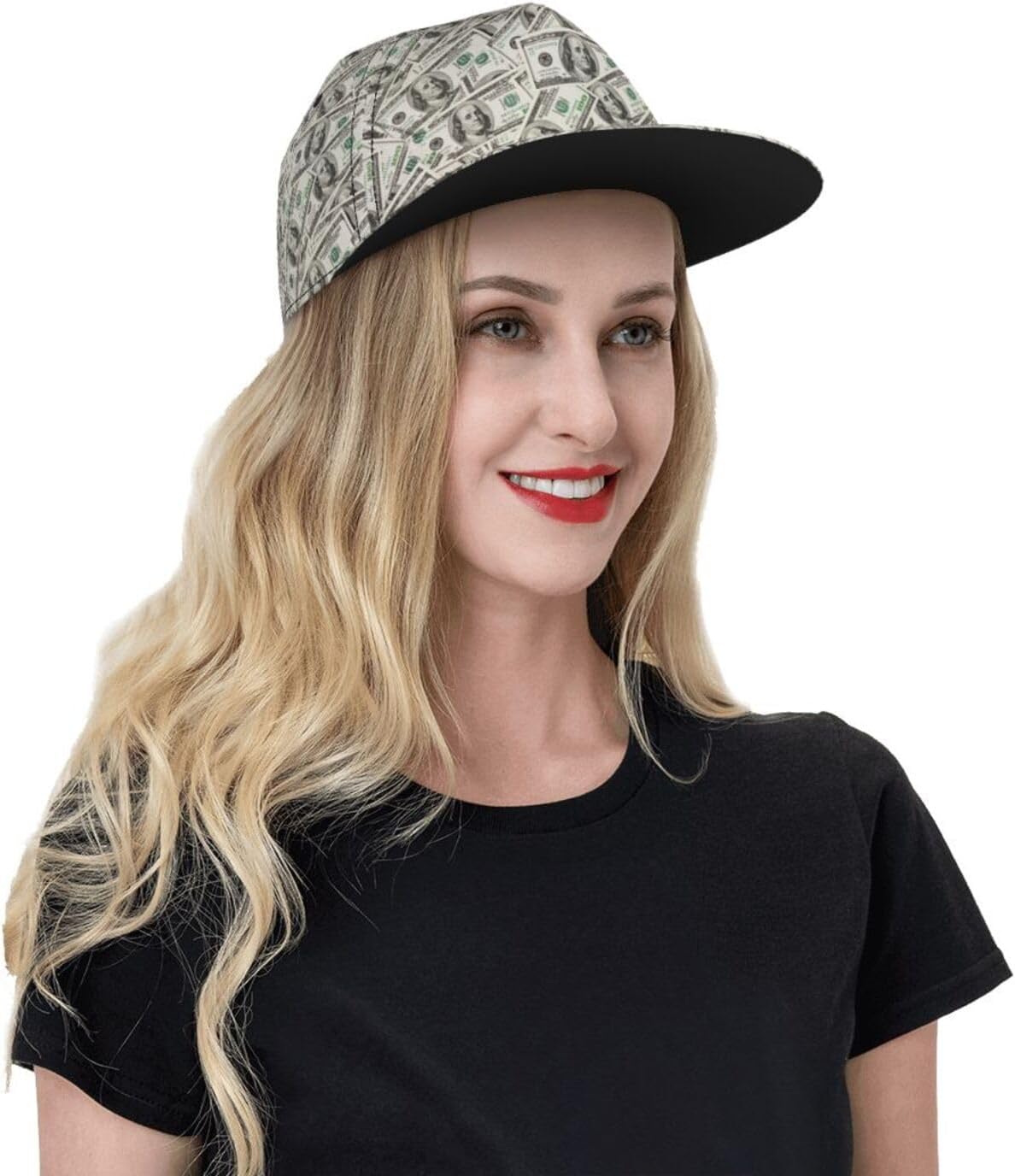 Baseball Cap for Men Women, Adjustable Flat Brim Snapback Hat, Trendy Novelty Pattern Hip Hop Style Hat - Image 7