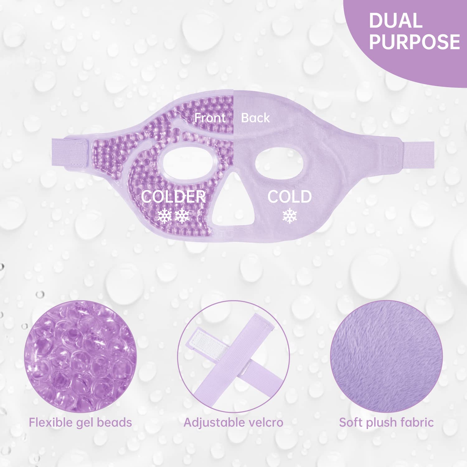 Snapklik.com : Ice Face Eye Mask For Woman Man,Hot Or Cold Gel Bead ...