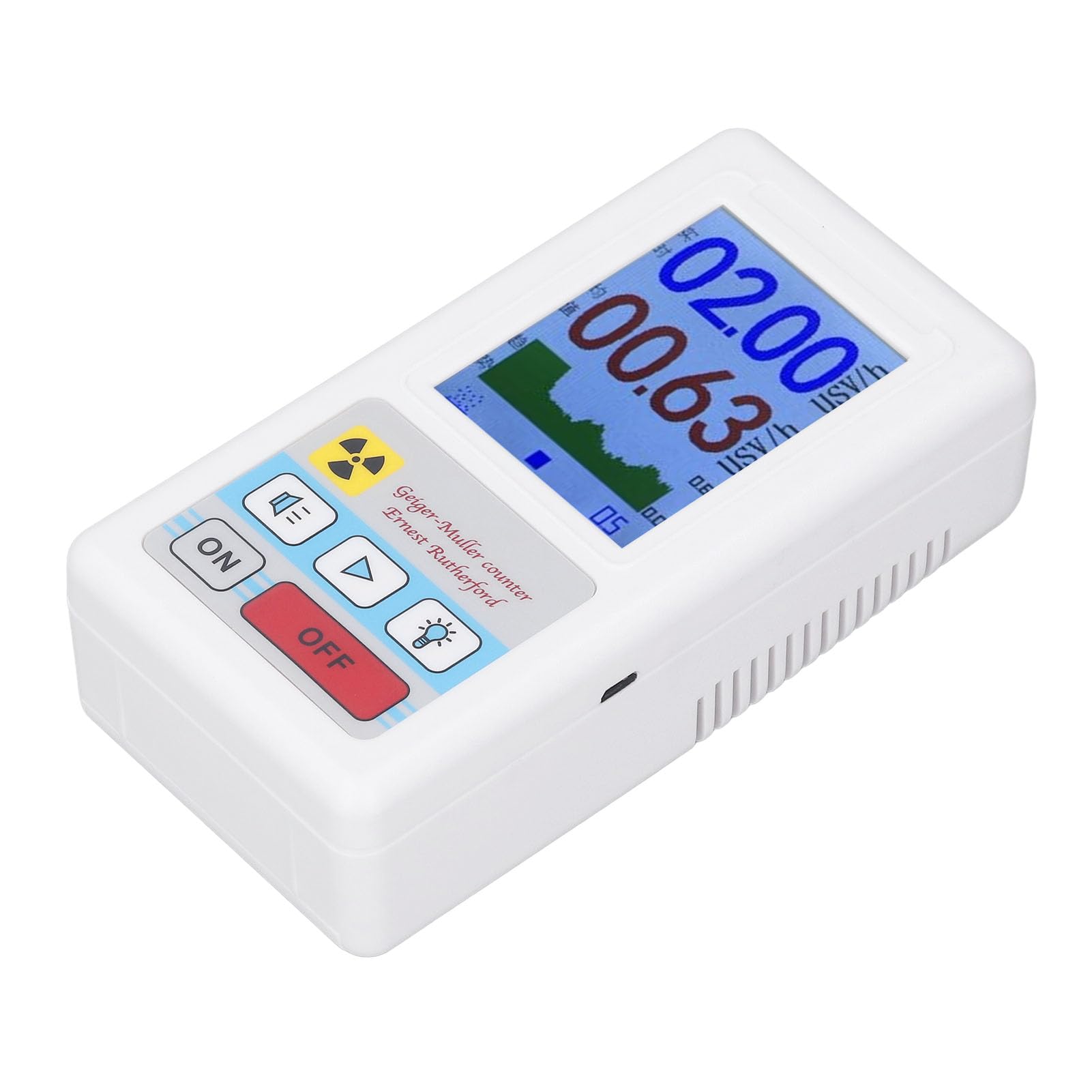 High Accurate BR 6 Geiger Counter Nuclear Radiation Detector with Multifunctional Design, Efficient and Fast Measurement for Home Outdoor Industry Laboratories (White)