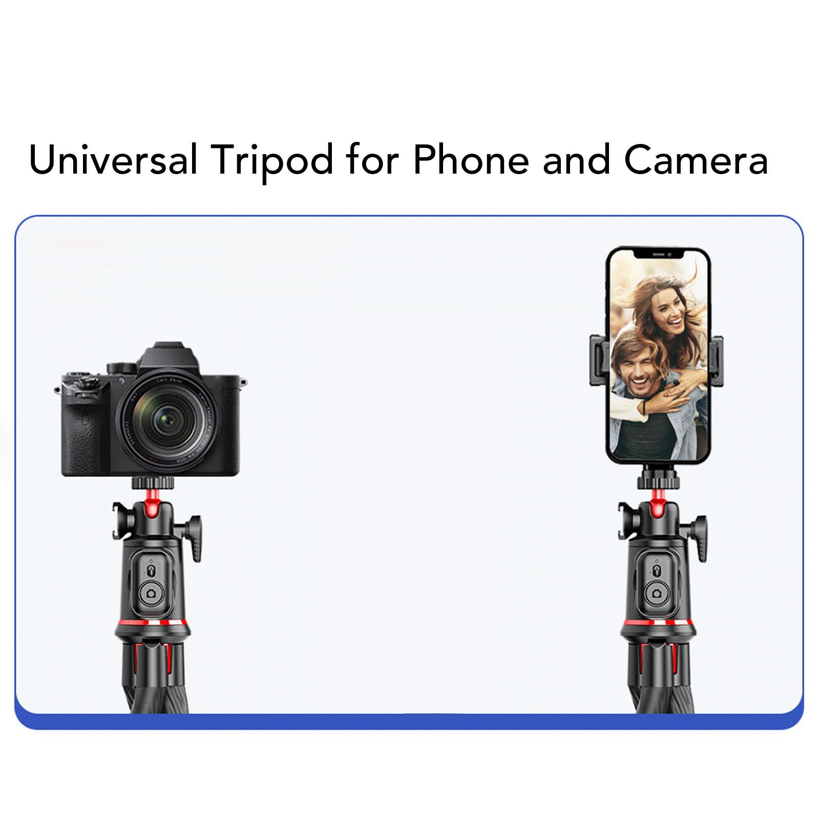 Treppiede Bluetooth Selfie Stick con Telecomando, Rotazione a