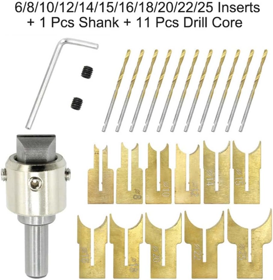 6-25mm Woodworking Round Bead Cutter Bead Drill Bit Buddha Ball Router Bit Milling Cutter Woodworking Tool Set