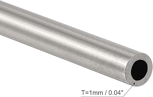 Miniatura 3 de uxcell Tubo redondo de acero inoxidable 304 0.197 in OD 0.039 in espesor de pared 11.811 in longitud 3 piezas