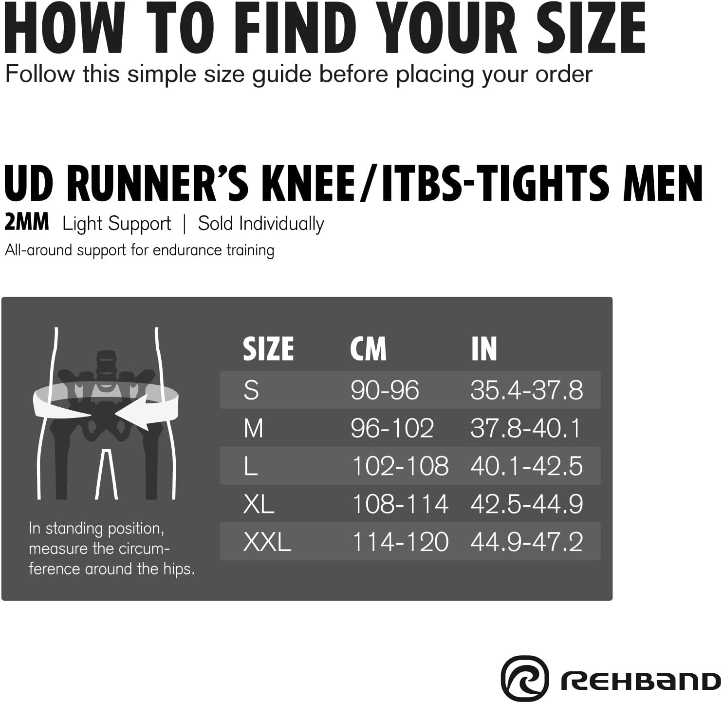 Rehband UD Runner´s Knee/ITBS, Thermal Zone Tights for Men, Compression Tights for Running & Athletics - Image 7
