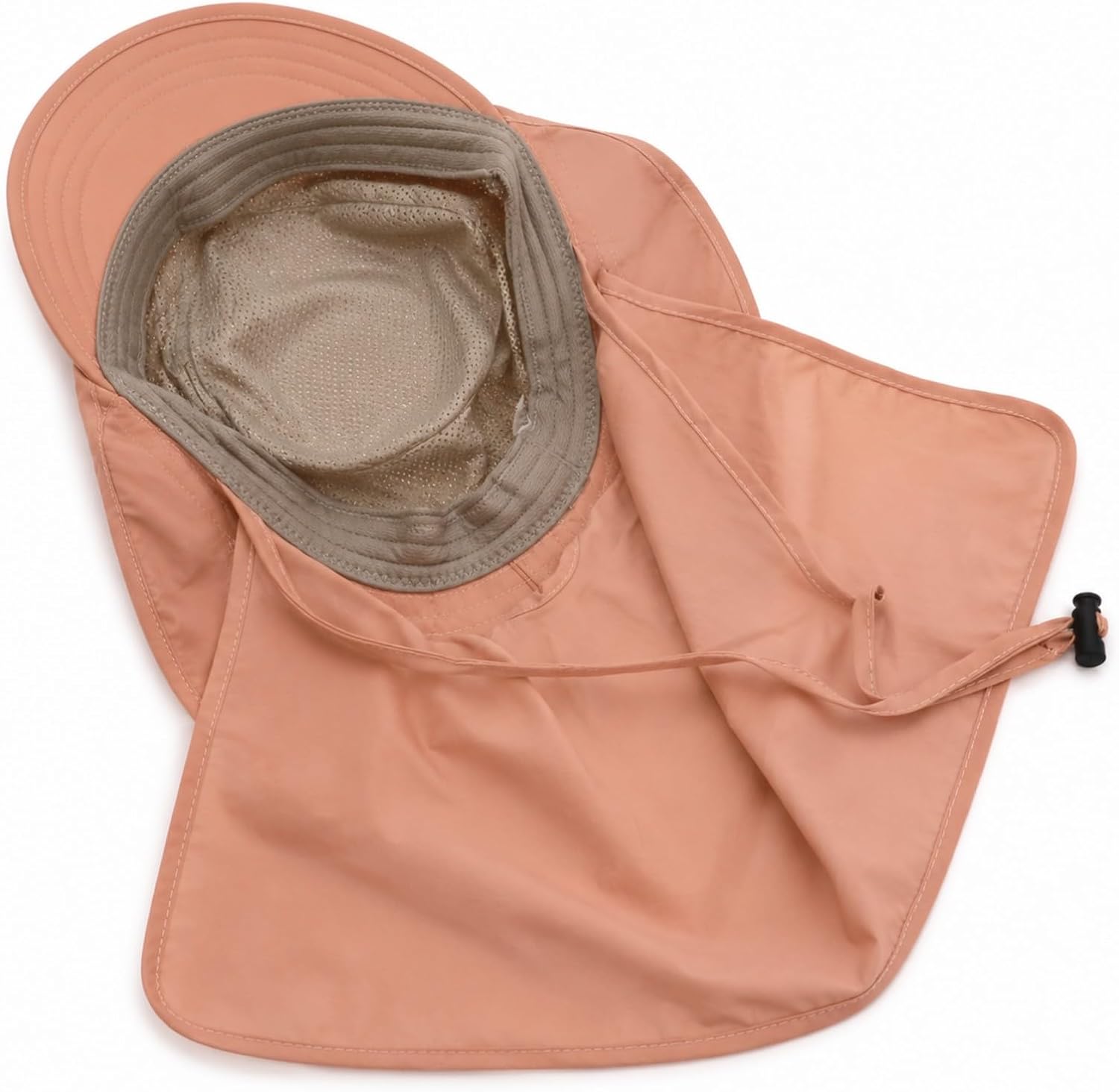 Children's Sun Protection Hat, UPF 50+ Wide-Brimmed Hat for Neck Protection, Baby Fisherman's Hat Adjustable 52-55cm, Pink Nylon Lightweight 75g for Girls Outdoor Camping Beach