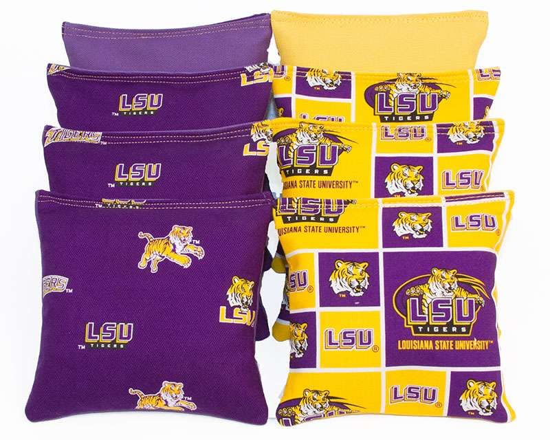 Louisiana LSU Tigers Cornhole Bean Bags 8 ACA Regulation Toss Bags