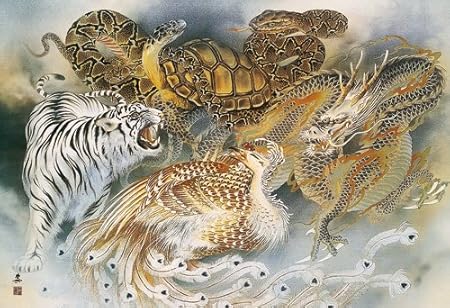 Amazon 30ピース ジグソーパズル らくらくパズル 吉祥四神図 ラージピース 25 5x37 5cm ジグソーパズル おもちゃ