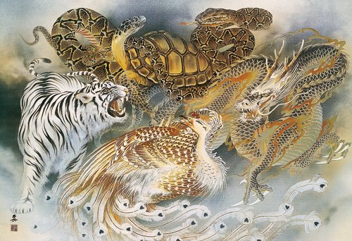 アップルワン(APPLEONE)30ピース ジグソーパズル らくらくパズル 吉祥四神図 ラージピース(25.5x37.5cm)