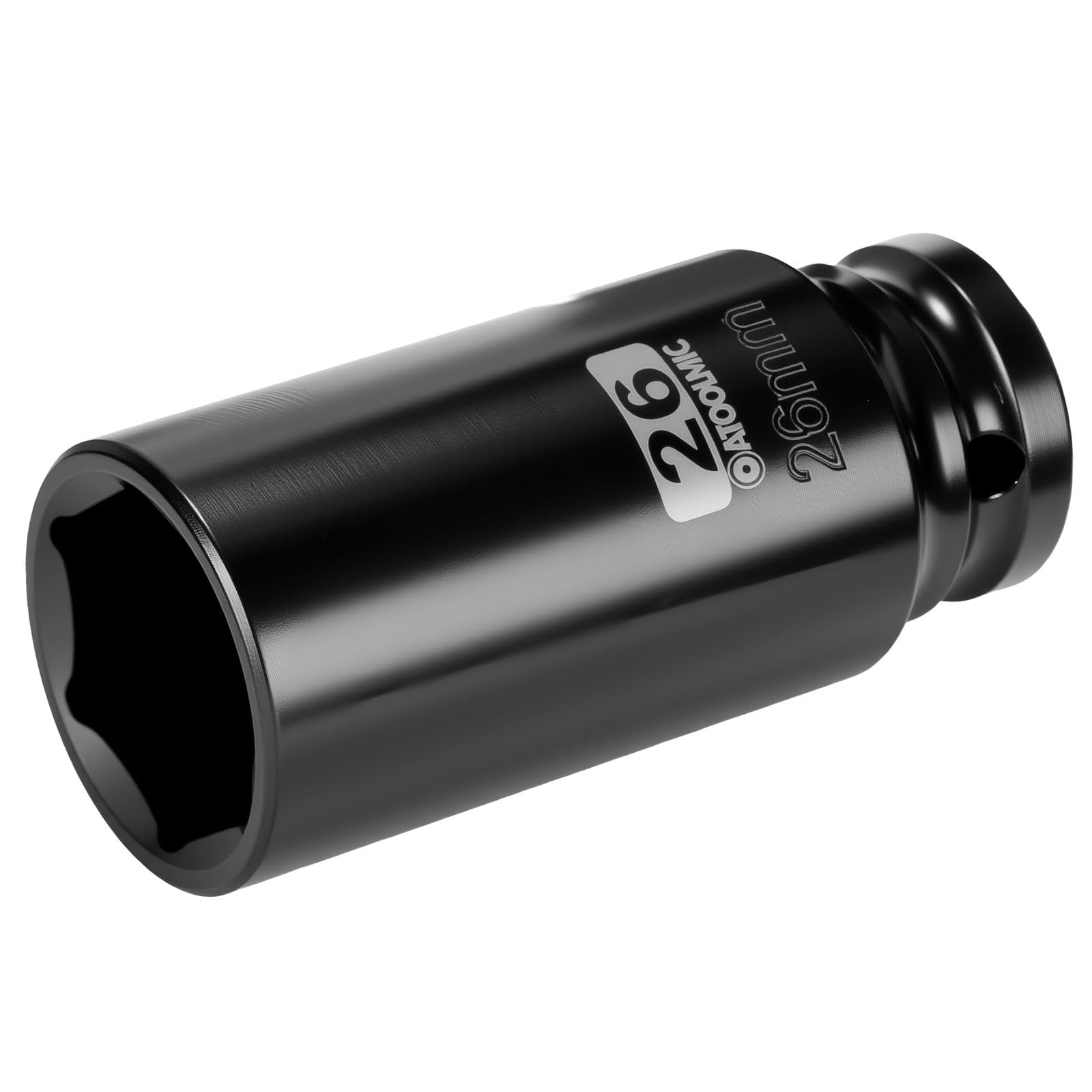 1/2 Inch Drive x 26mm Deep 6PT CR-MO Impact Socket for Removing Axle nut
