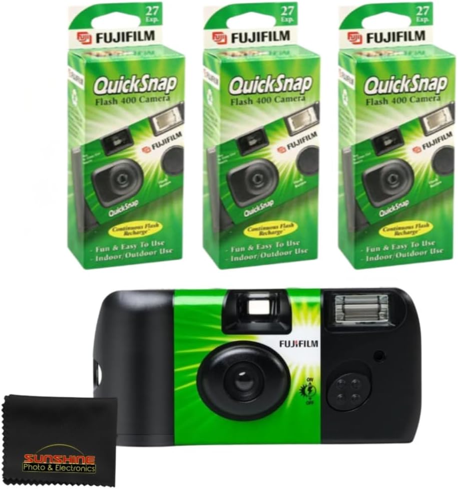 Fujifilm QuickSnap Flash 400 One-Time-Use Camera (3 Boxes)