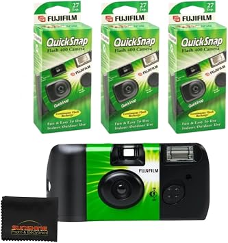 Fujifilm QuickSnap Flash 400 One-Time-Use Camera 3-Pack