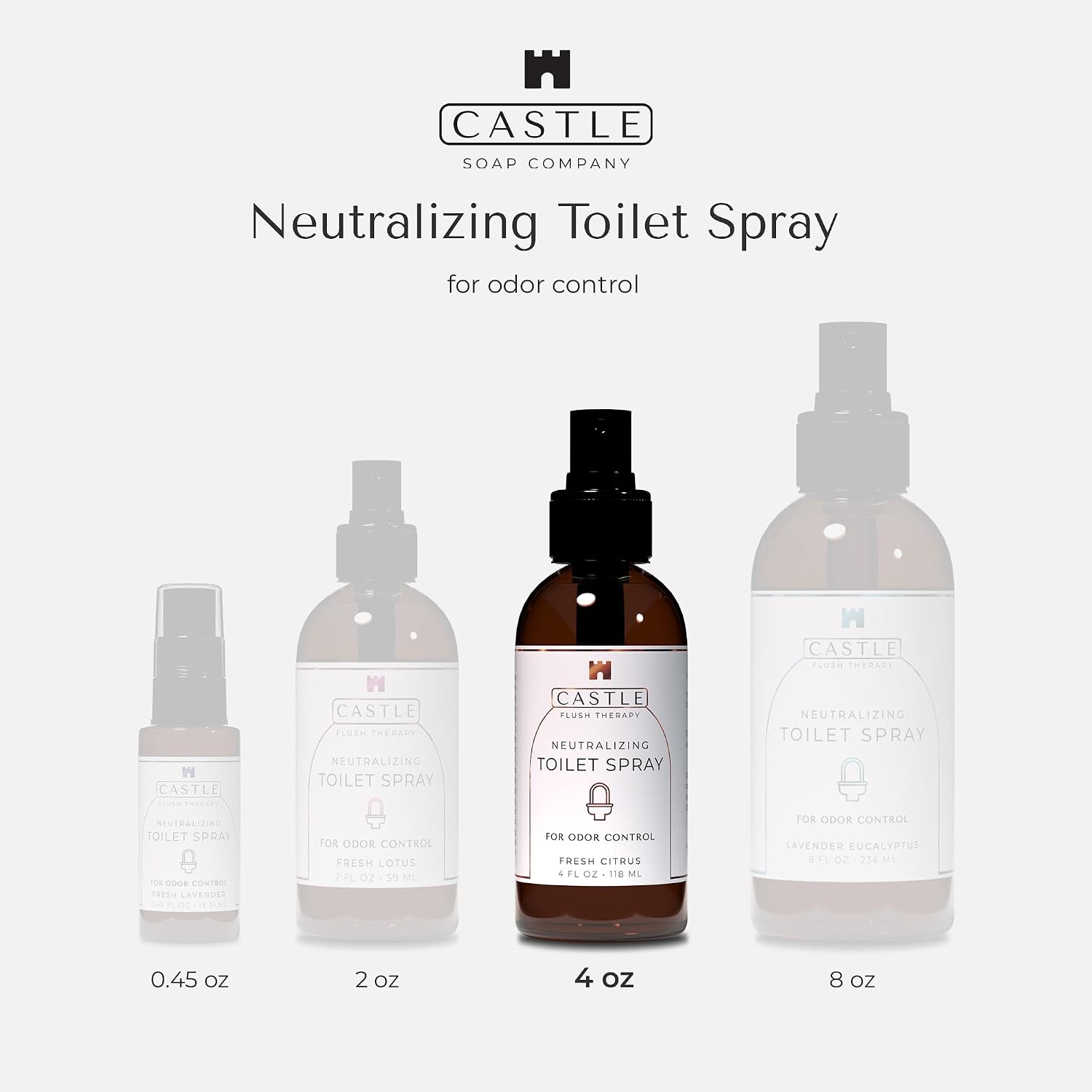 Castle Flush Therapy Neutralizing Toilet Spray | Odor Control: Mist Over the Water Surface, Go, Then Flush | Bathroom Freshening | Neutralizes Odors at the Source | Fresh Lotus | 4 oz image 5