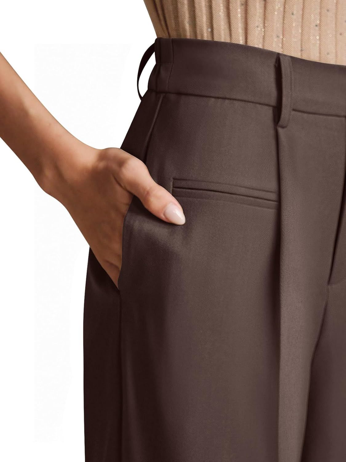 NIMIN Women Wide Leg Dress Pants High Waisted Business Casual Work Trousers 2026 Summer Slacks with Pockets - Image 6