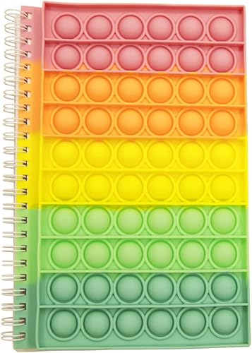 Cuadernos forrados para niños, cuaderno para la ansiedad, pintura pop, notas de escritura para la escuela, oficina, cubierta de silicona para