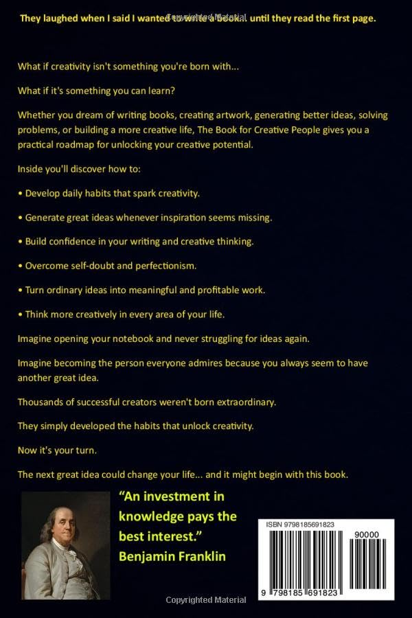 The book for Creative People: Discover Daily Habits about unlocking the Gift of Creativity for Writing, drawing stuff, artist Idea Generation & being able to become that creative mind you want to b image 3