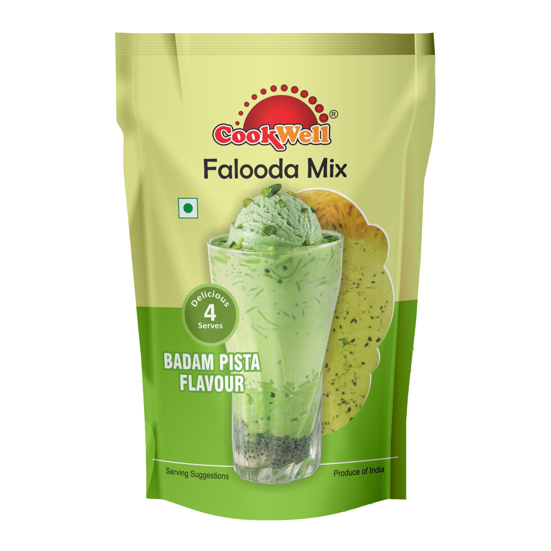 Cookwell Combo of Falooda Mix | 100g × 4 Flavours (Kesar, Butter-Scotch, Badam Pista, Vanilla) - Tasty & Health 4