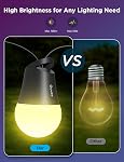 Govee Lampes à cordes extérieures intelligentes 2, 144ft RGBIC Lumières de patio avec 45 Ampoules Dimmable Blanc chaud LED Des ampoules, IP65 Imperméable, 47 Modes de scène pour le jardin, Balcon, Travailler avec Alexa, Contrôle d'application