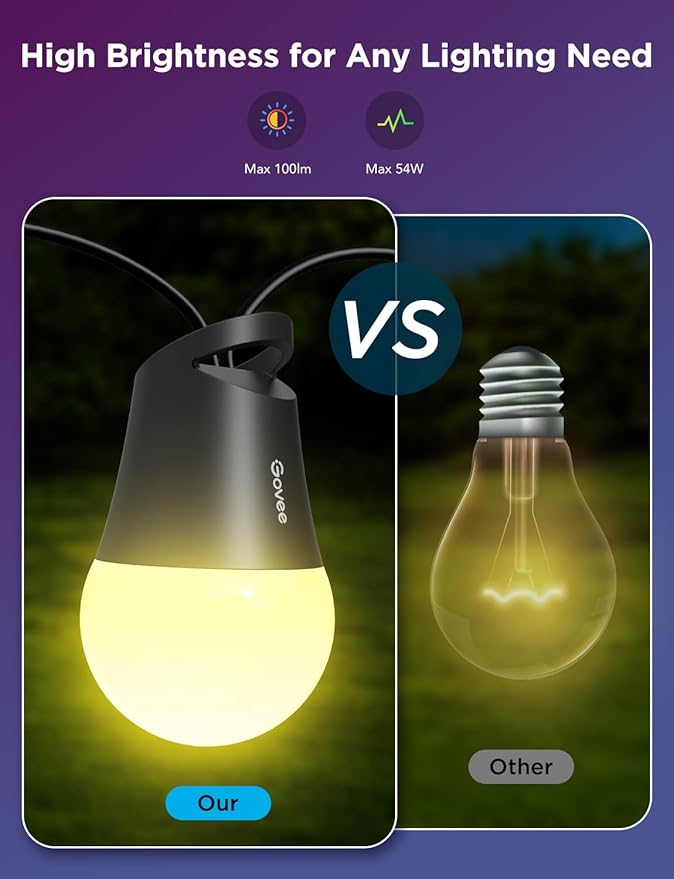 Govee Luces Exteriores Smart 144ft LED Multicolor WiFi Alexa miniatura 7