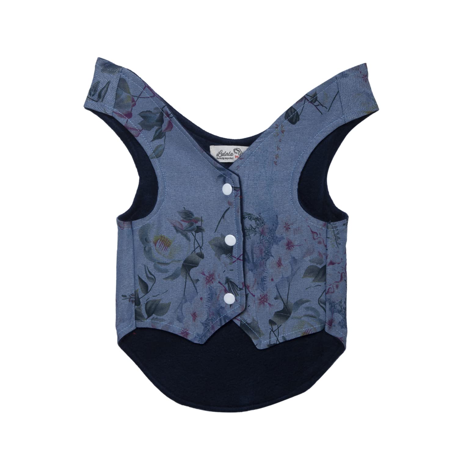 Lulala Lulala Soft Dog Sweater Year-Round Sweater for Dogs Dog Soft Warm Polar Fleece Vest Knit Fleece Pet Jacket Fleece Lining Light Weight Button Closure-Opening Flower Print(Sky Blue,L) (B09MYXQ859) Amazon Price History, Amazon Price Tracker