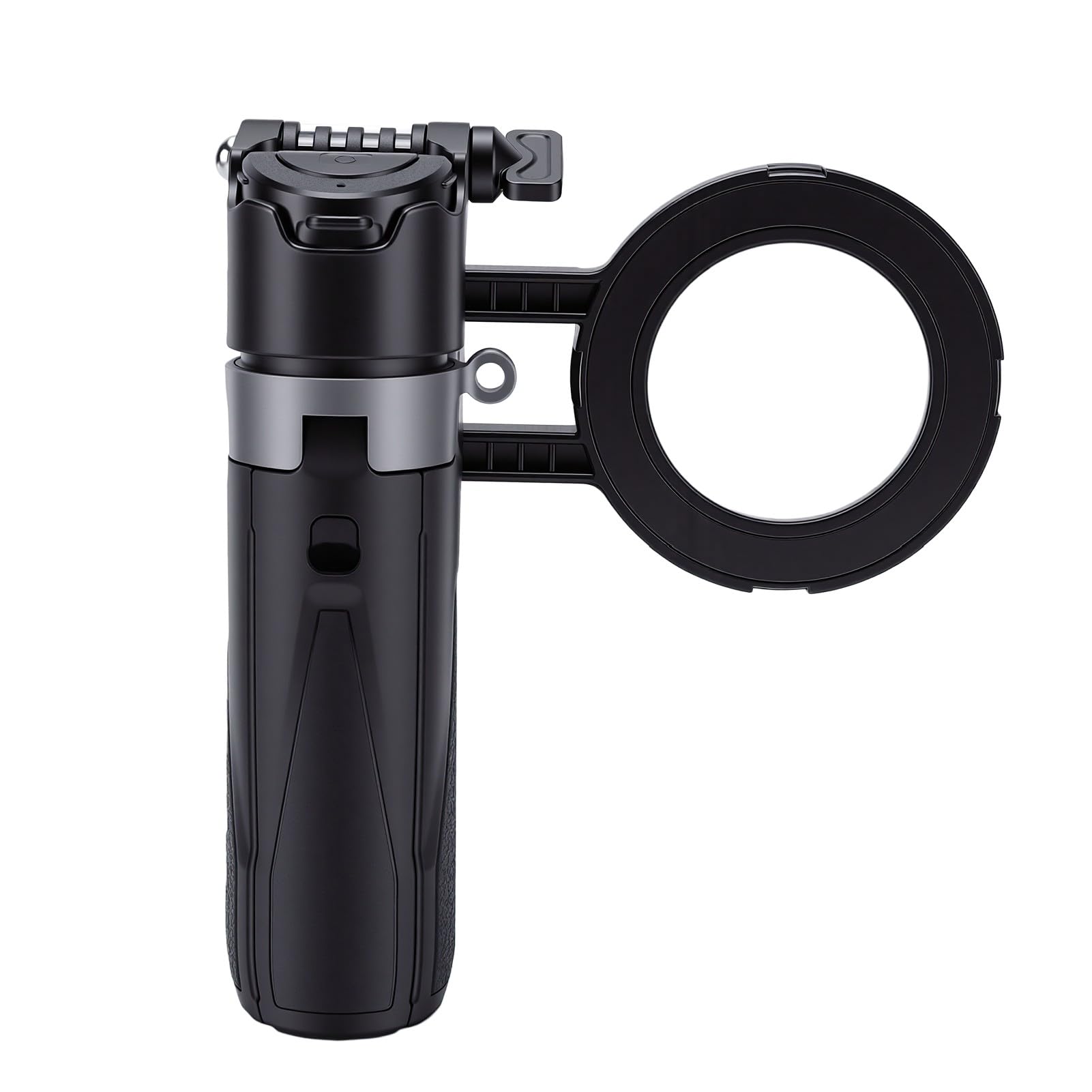 Generic Treppiede da Viaggio Magnetico 5 in 1 con Rotazione a 360 Gradi, Compatto e Portatile, per Foto di Gruppo e Selfie in Alluminio ABS (con Luce)