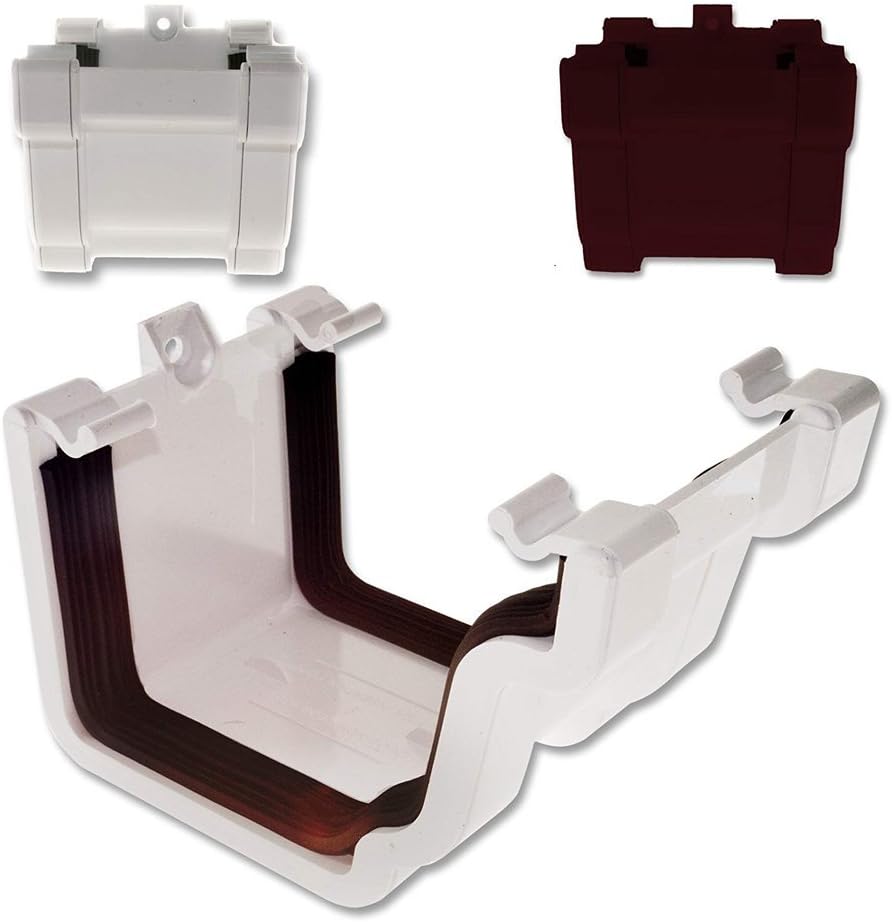 White Wendland RS3250 Marshall Tufflex Conservatory Gutter Union Ogee Connector Upvc Joint / Jointer by Wendland