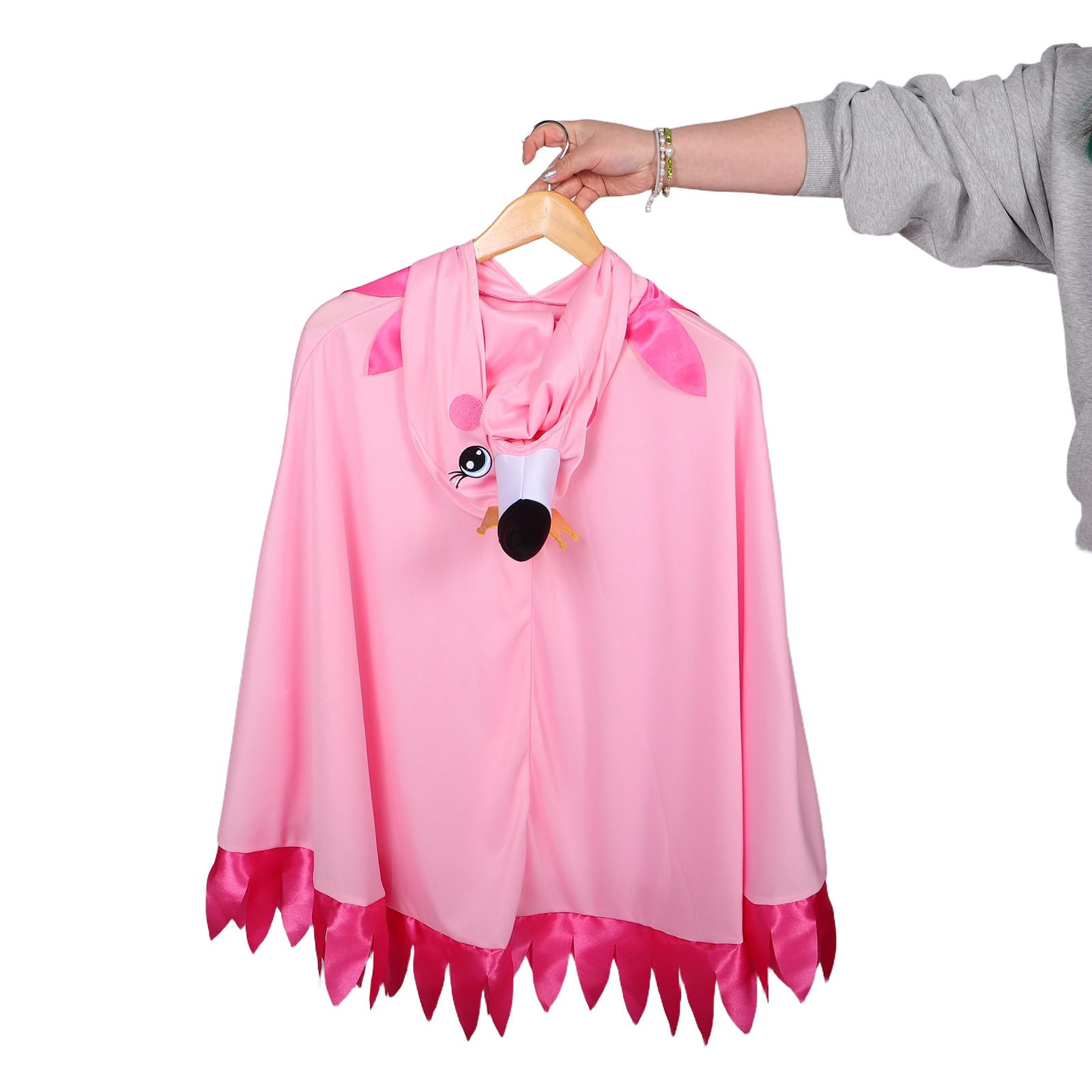 TOYANDONA Costume da Fenicottero Mantello Cappuccio, Adulti
