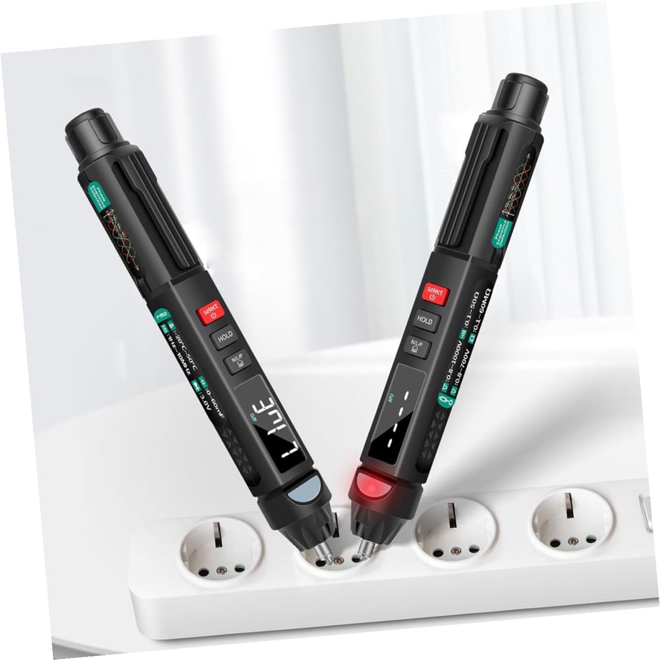 iplusmile Stromprüfer Stift Berührungsloser Spannungsprüfer Digitaler Spannungsprüfer mit Farb Lcd Kompakt Tragbar Alarm für Professionelle Nutzung