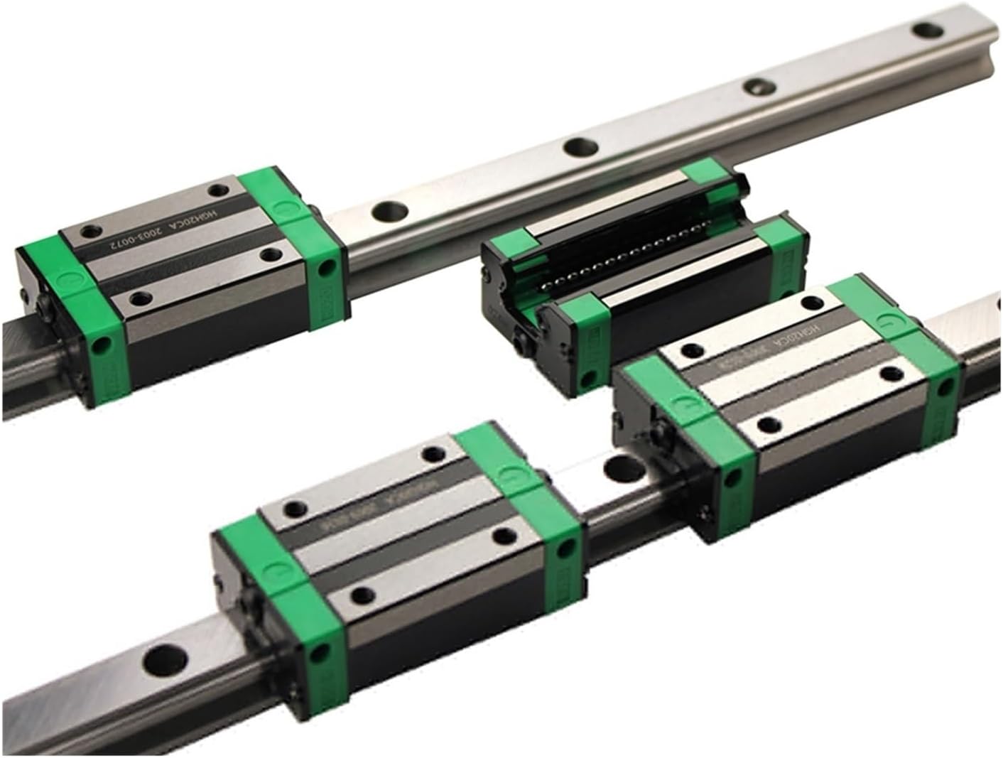 High Precision Linear Guide Rail Kit 2PCS HGR15 Square Linear Guide Rail + 4PCS HGH15CA Slide Blocks(900mm)