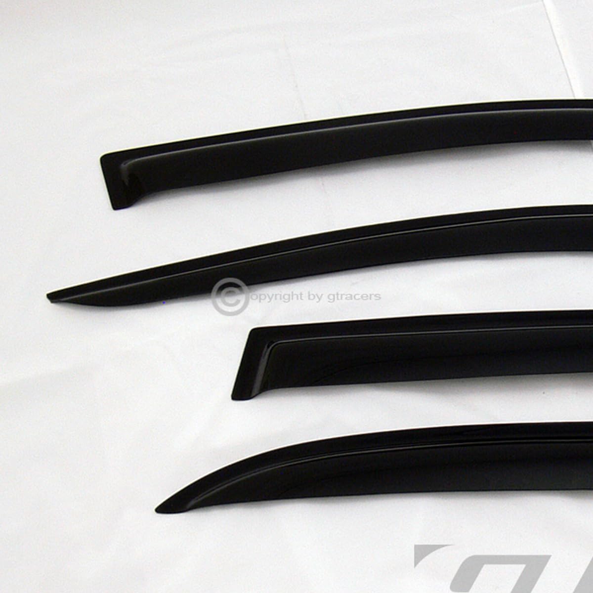 R&L Racing Smoke JDM Rain/Wind Guard Deflector Window Compatible with 2003-2007 Honda Accord 4 Door Sedan