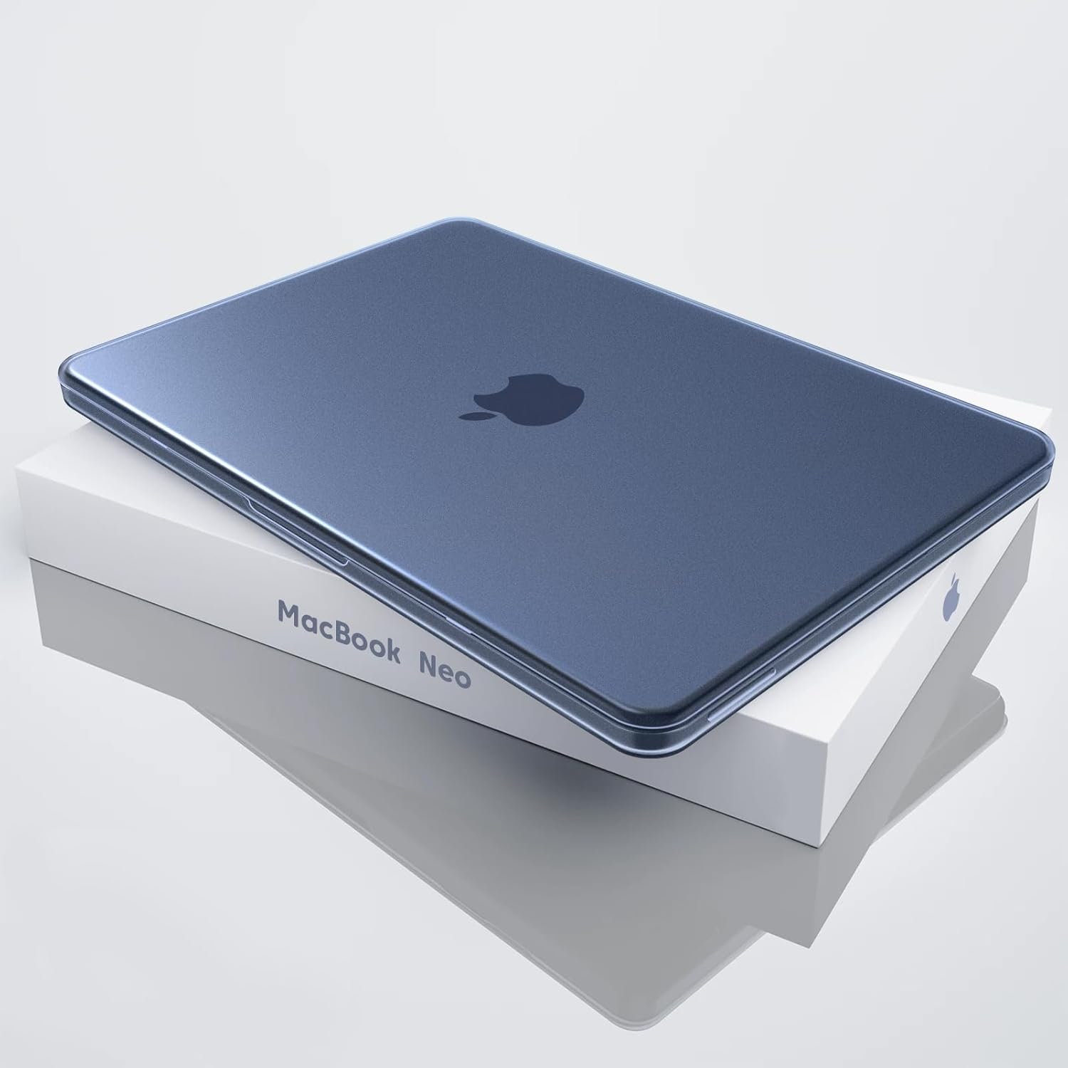 Soonjet Invisible Armor for MacBook Neo Case 13 inch 2026 New A3404 | Official Indigo Clear | Anti-Scratch & Fingerprint | Blue Laptop Cover Protective Hard Shell | Mac Accessories Student & Travel