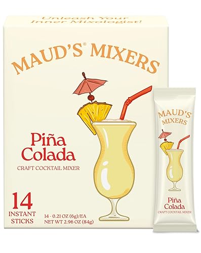 Maud's Mixers Pina Colada Cocktail Mix, 14 ct, Mocktail Non-Alcoholic