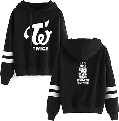 Kpop Twice Sudadera con capucha Momo Nayeon Sana Tzuyu de manga larga, suéter