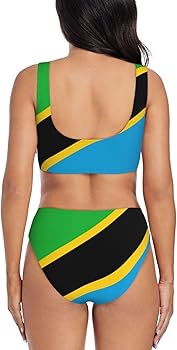 Amazon.com: Sdegtho Tanzania Flag Women's Twist Front High