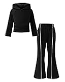 Girls Clothes Kids Winter Hoodies Outfits Ruched Sweatshirts Flared Sweatpants Fall Sweatsuit Set Little Girl Clothing