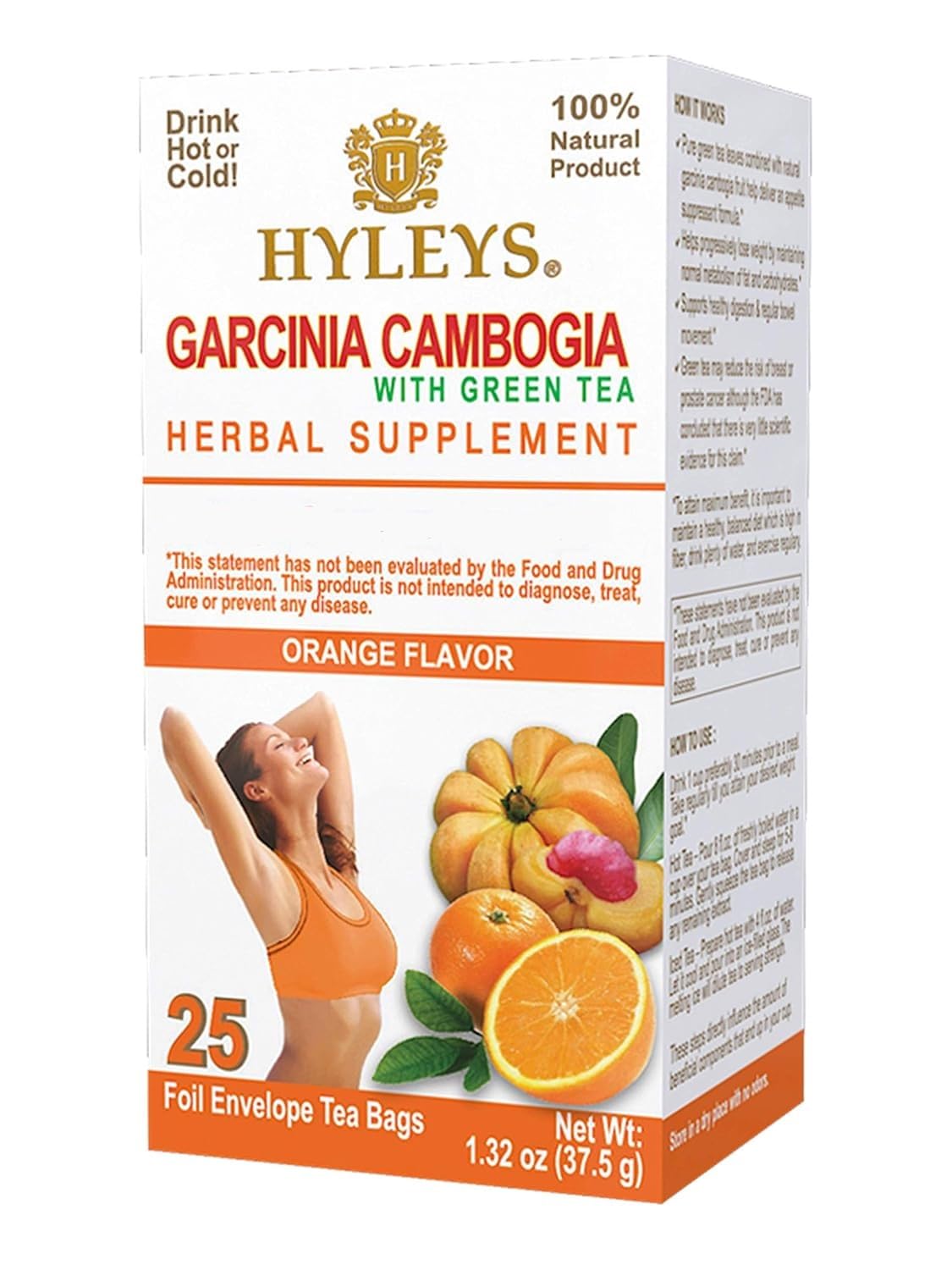 Amazon.com : HYLEYS Tea Garcinia Cambogia Green Tea with Orange