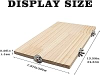 Vista 6 de Plataforma grande de soporte para pájaros de 13.6 x 7.9 pulgadas, accesorios de jaula de madera natural para animales pequeños, estante rectangular