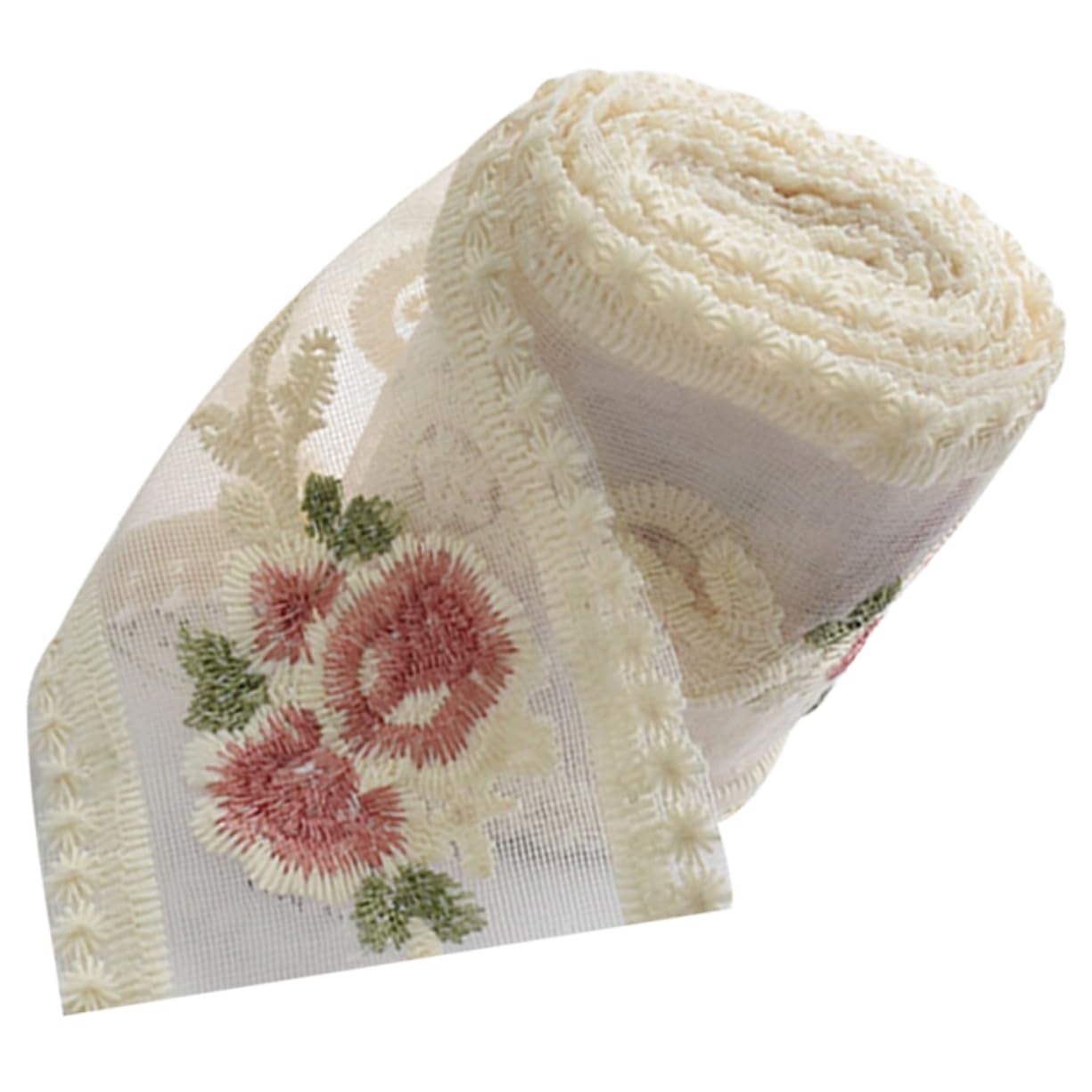 SHINEOFI 5 Di Nastro Di Pizzo Ricamato Floreale Per Realizzare Fiocchi Per Rotolo Di Pizzo Decorativo