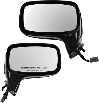 Driver & Passenger Side Door Mounted Mirror Set Compatible with 1987-1993 Ford Mustang FO1320260 FO1321257