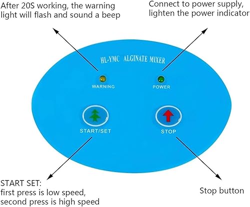 Miniatura 4 de Mezclador de material de alginato Tazón de mezcla Cuchillo de plástico Impresión Material de alginato Mezclador Equipo de laboratorio HL-YMC I